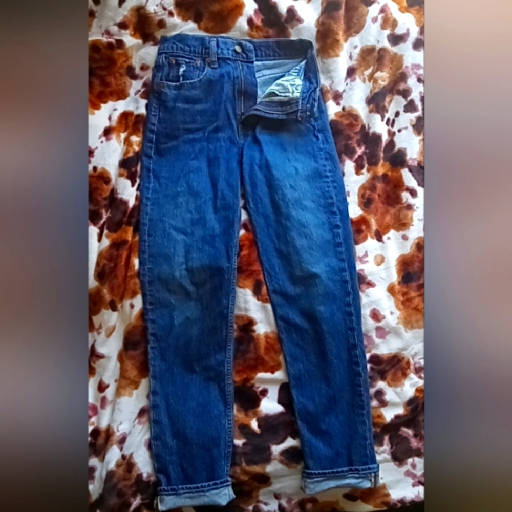 Gap sky high rise straight jeans